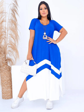 Vestido Feminino Longo Faixa Saruel Max Fenda Lateral Em Viscolycra Moda Festa Feminina